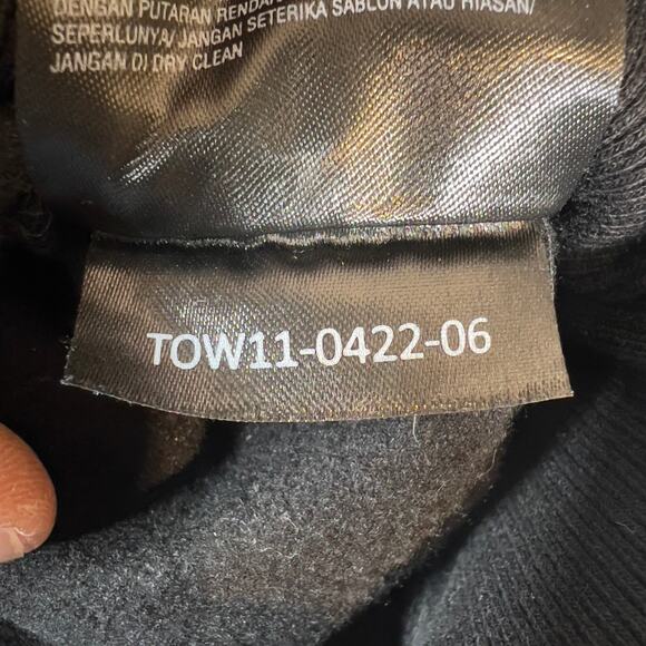 Volcom Hoodie Sweatshirt Men's Small Fleece Y2K Casual Dark Black Kangaroo Pouch - Picture 10 of 15